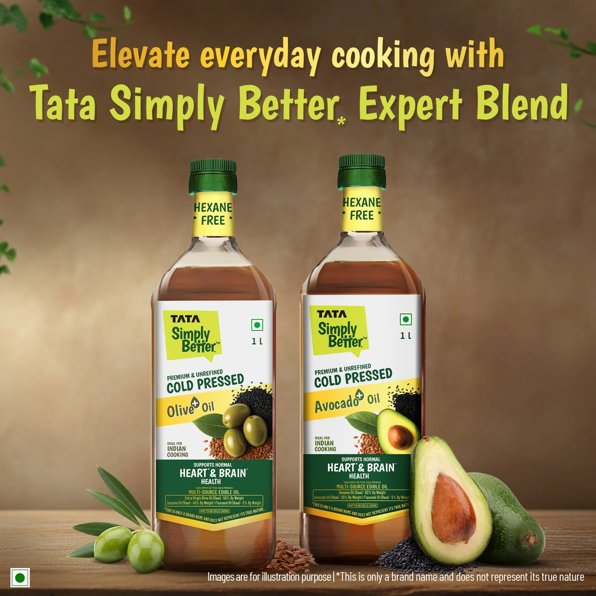Tata Simply Better Cold Pressed Avocado+ Blended 1L ( Sesame + Avocado + Flax Seed) - Image 10