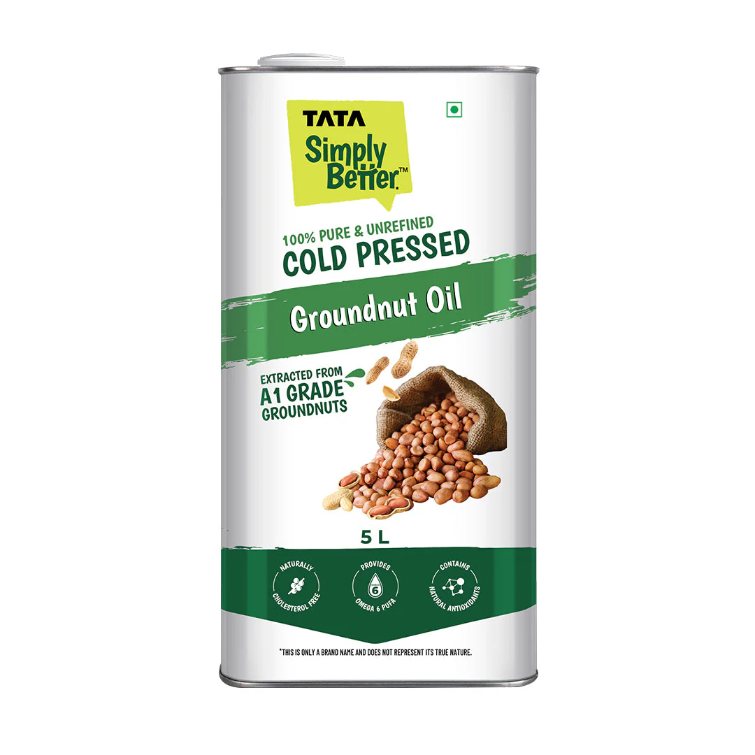 Tata Simply Better Groundnut (Peanut) Oil 5L | 100% Pure, Unrefined & Cold-pressed | Hexane-Free - Image 3